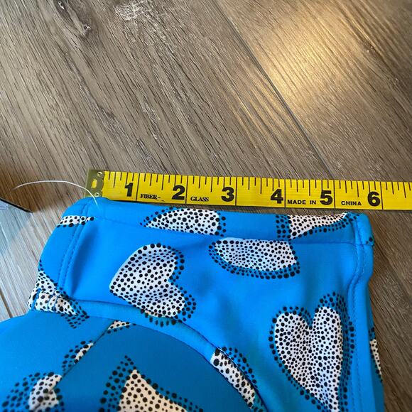 Torrid Halter Bikini Top Sz 0 Blue White Black NWT - Picture 3 of 8